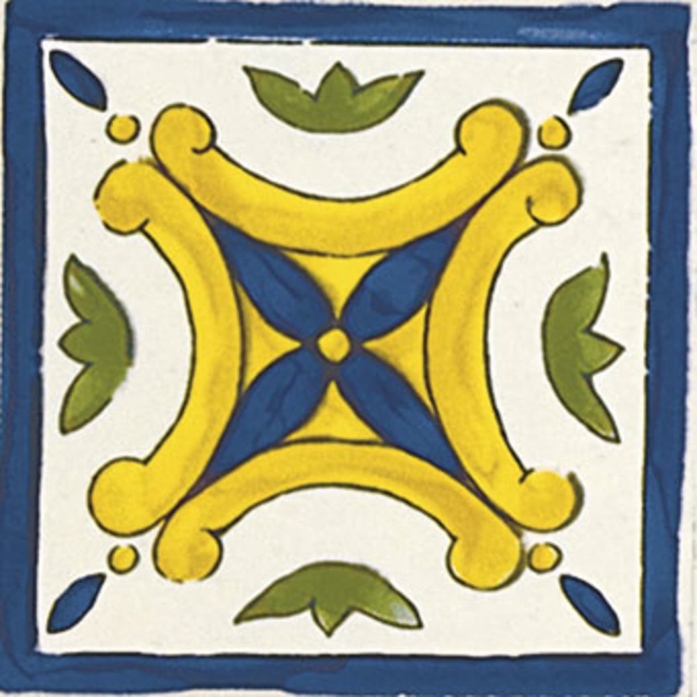 Декоративные элементы Savoia Riggiole Napoletane Meta Perla SDF1290, цвет разноцветный, поверхность матовая, квадрат, 110x110
