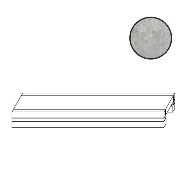 Спецэлементы Piemme Concrete Griglia Scolo Light Grey Grip/R 20mm 03213, цвет серый, поверхность противоскользящая, прямоугольник, 300x600