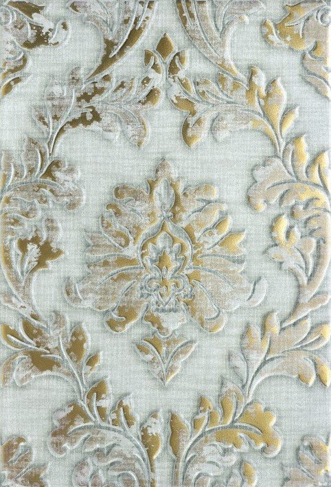 Декоративные элементы Керамин Панно Дамаск 2С, цвет серый, поверхность матовая, прямоугольник, 275x400