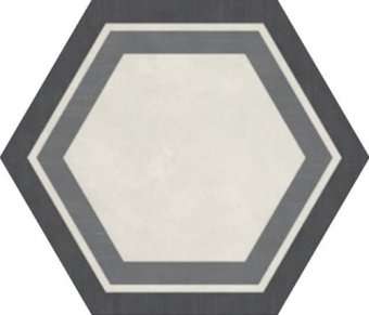 Керамогранит Ornamenta Corebasic Industrial Honeycomb Cool Blend PO16240HXDCO1P, цвет серый, поверхность матовая, шестиугольник, 600x600