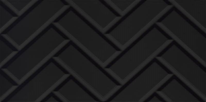 Керамическая плитка Paradyz Moonlight Nero Structure A, цвет чёрный, поверхность глянцевая, прямоугольник, 295x595