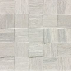 Мозаика Casa Dolce Casa Wooden Tile White Mosaico 3D 742055, цвет белый, поверхность глазурованная, квадрат, 300x300
