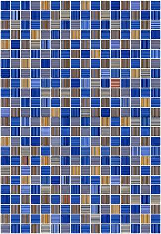 Мозаика Керамин Гламур 2Т, цвет синий, поверхность глянцевая, прямоугольник, 400x275