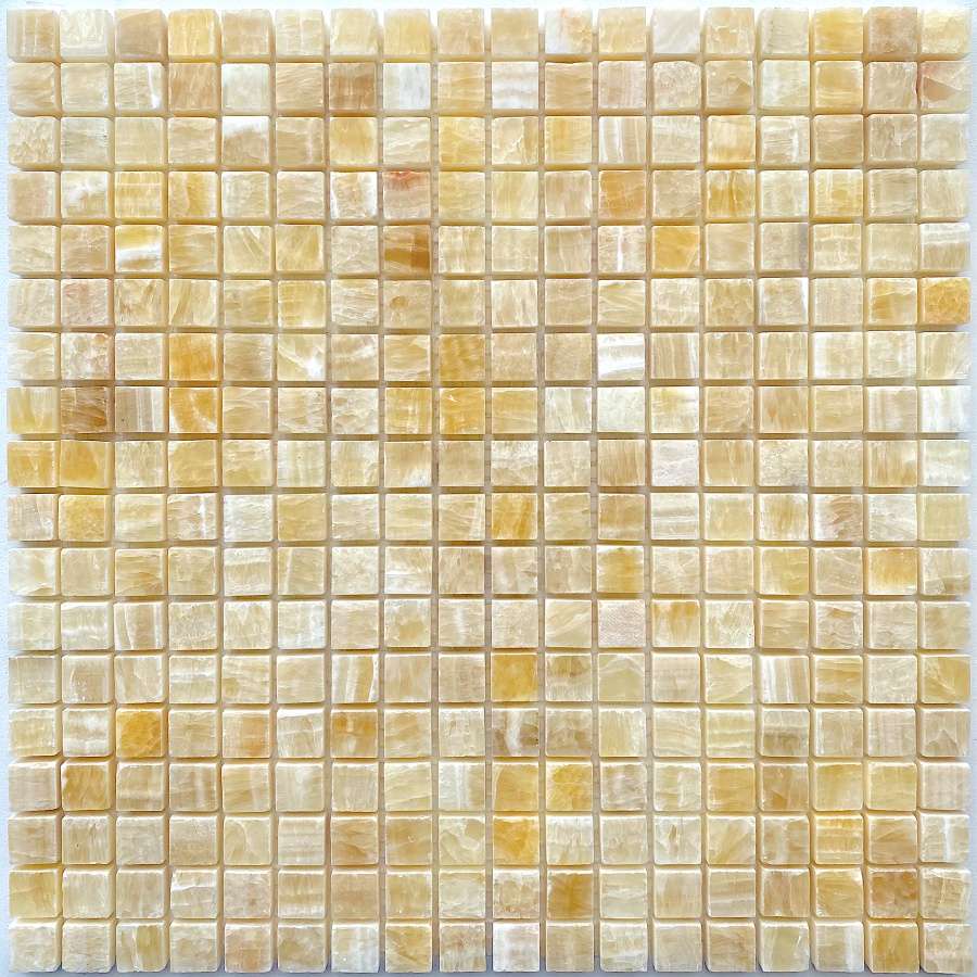 Мозаика Pixel Mosaic PIX305 Оникс (15x15 мм), цвет бежевый, поверхность глянцевая, квадрат, 305x305