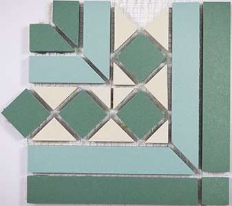Декоративные элементы Топ Рус Вера У-СТУ, цвет бирюзовый, поверхность матовая, квадрат, 144x164x164