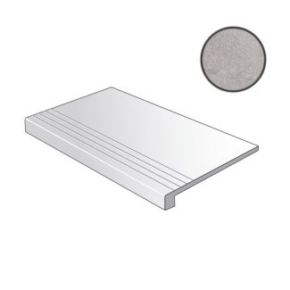 Ступени Vives Rift-SPR Cemento Gradone, цвет серый, поверхность глянцевая, квадрат с капиносом, 800x800