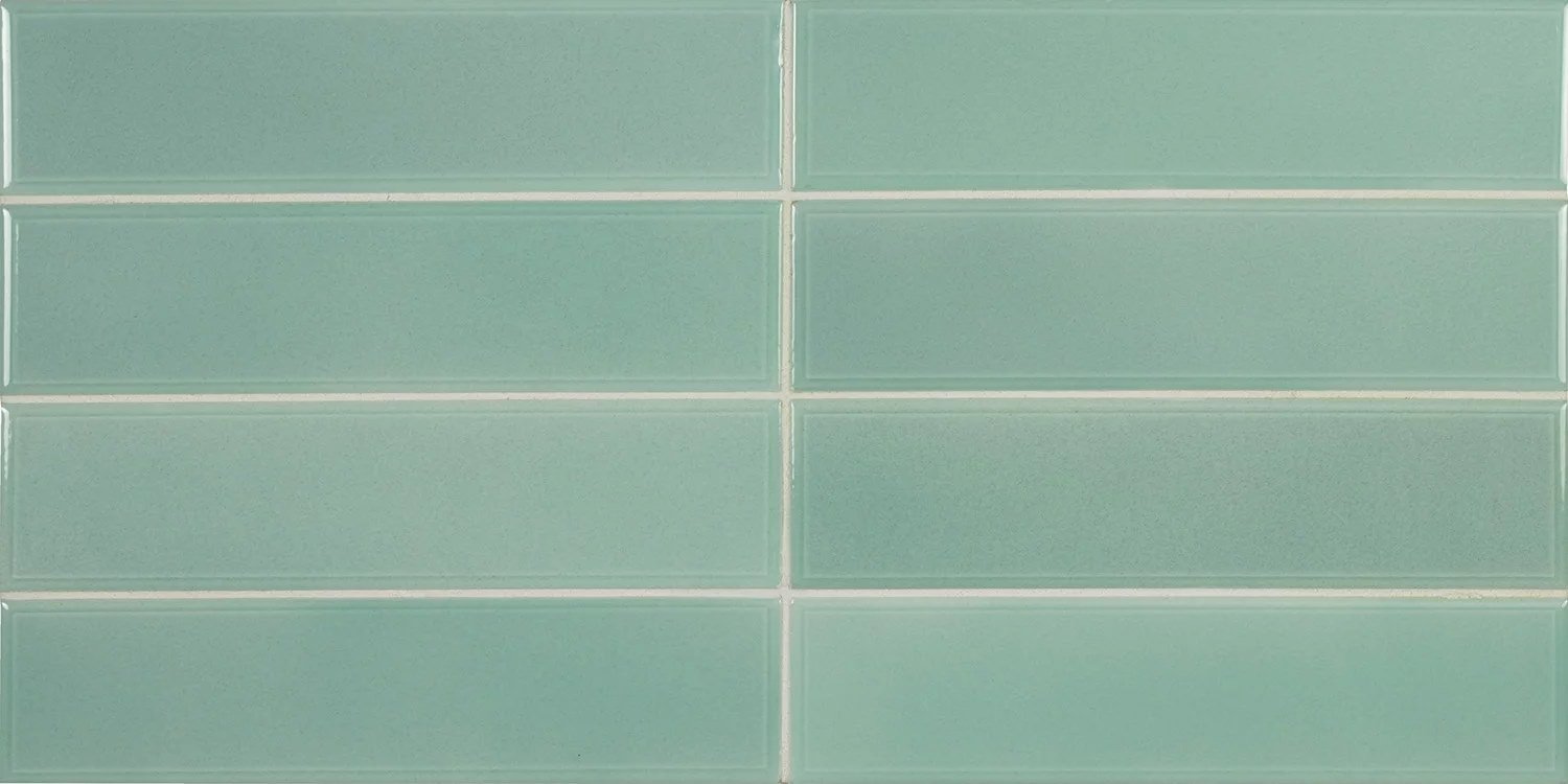 Керамическая плитка Equipe Limit Menthe 27537, цвет бирюзовый, поверхность глянцевая, под кирпич, 60x246