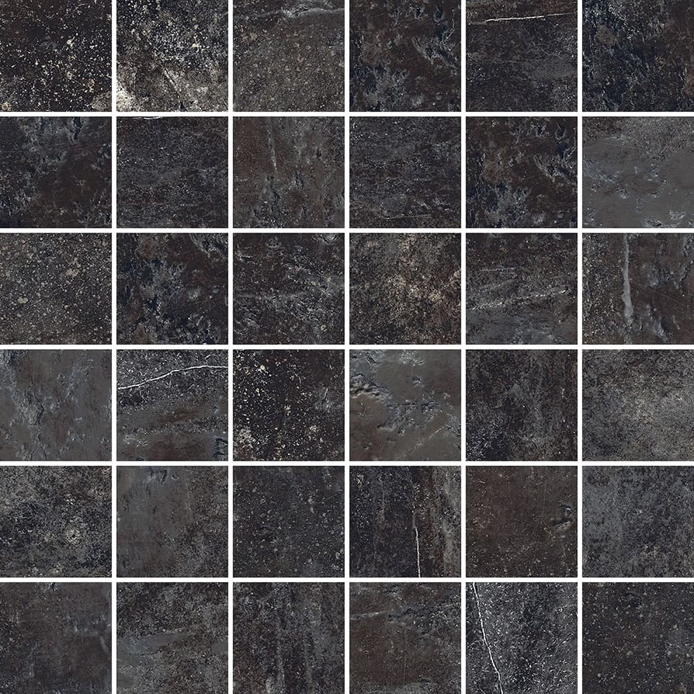 Мозаика RHS Rondine Ardesie Dark Mosaico J87145, цвет чёрный тёмный, поверхность матовая, квадрат, 300x300