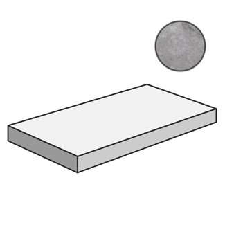 Ступени Cerdomus Supreme Angolo Sn Grad.C.Retta Grey Grip 77551, цвет серый, поверхность структурированная, прямоугольник с капиносом, 330x1200