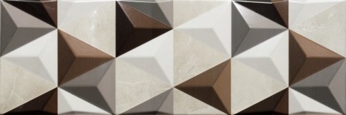 Декоративные элементы Gemma Valentina Brown Geometric 147-016-6, цвет разноцветный, поверхность рельефная, прямоугольник, 200x600