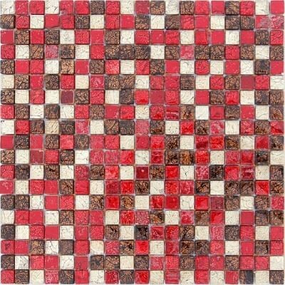 Мозаика Caramelle Mosaic Antichita Classica 7 (Стекло), цвет красный, поверхность глянцевая, квадрат, 310x310