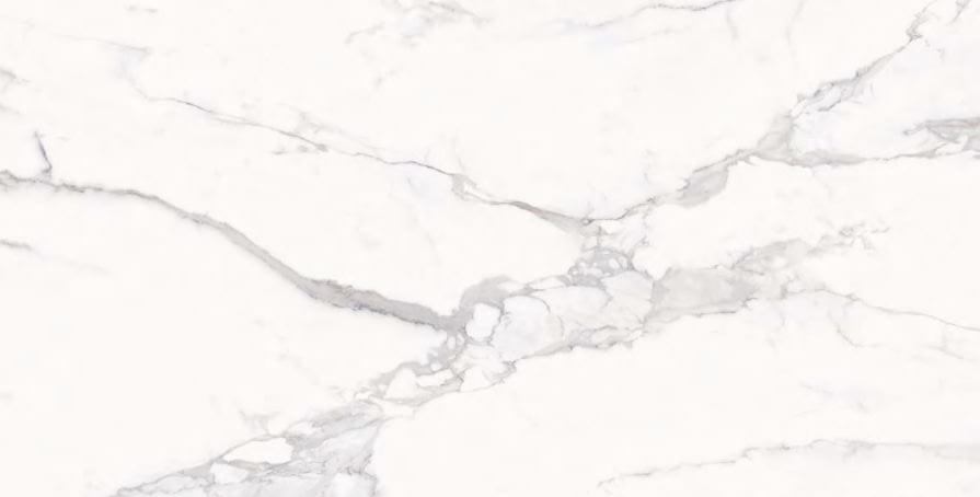 Широкоформатный керамогранит Level Marmi Calacatta Lappato E048, цвет белый, поверхность лаппатированная, прямоугольник, 1600x3200