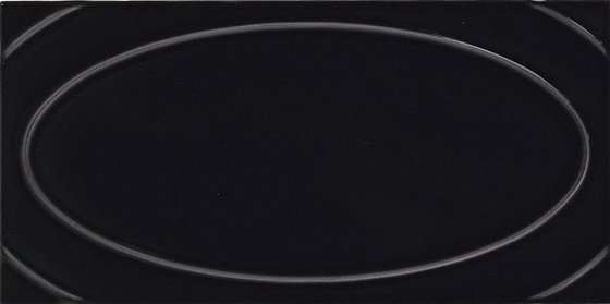 Керамическая плитка Grazia Formae Oval Ebony OVA2, цвет чёрный, поверхность глянцевая, прямоугольник, 130x260