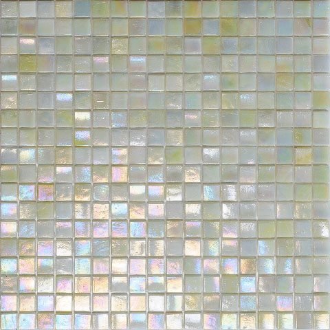 Мозаика Alma Mosaic Flicker ND38, цвет белый, поверхность глянцевая, квадрат, 150x150