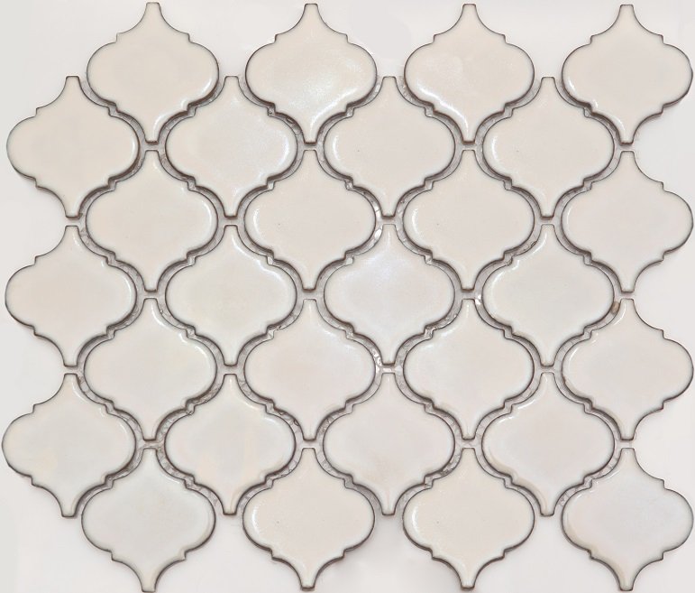 Мозаика NS Mosaic Rustic R-304, цвет белый, поверхность глянцевая, прямоугольник, 245x293