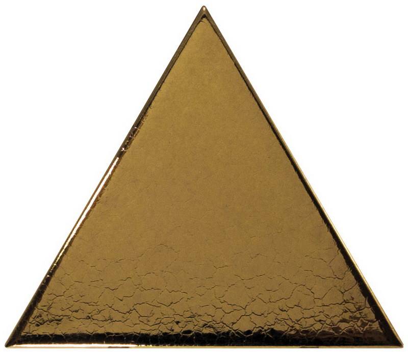Керамическая плитка Equipe Scale Triangolo Metalic 23823, цвет золотой, поверхность глянцевая, треугольник, 108x124