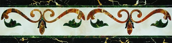Бордюры Infinity Castello Fronzola Cenefa Crema, цвет разноцветный, поверхность полированная, прямоугольник, 150x600