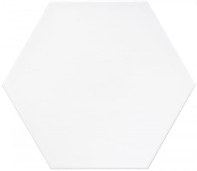 Керамическая плитка Kerama Marazzi Буранелли белый 24001, цвет белый, поверхность матовая, шестиугольник, 200x231