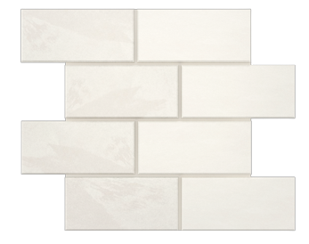 Мозаика Estima Luna White LN00/TE00 Bricks Big Неполированный 28,6x35 39620, цвет белый, поверхность матовая, прямоугольник, 286x350