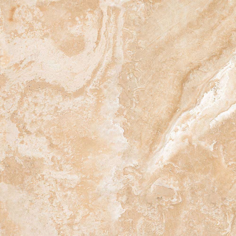 Керамогранит Eurotile Crystile Beige, цвет бежевый, поверхность глянцевая, квадрат, 600x600