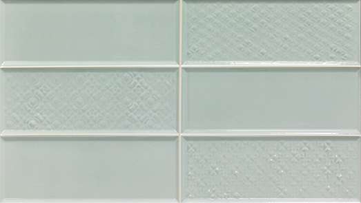 Керамическая плитка Porcelanosa Granada Mint 100305316, цвет зелёный, поверхность глянцевая, прямоугольник, 250x443