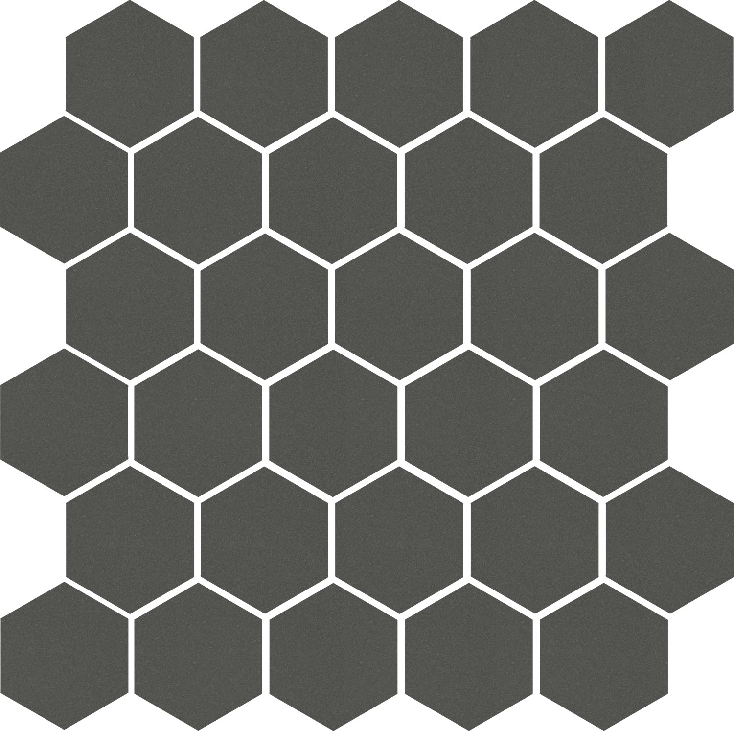 Мозаика Kerama Marazzi Агуста серый темный натуральный из 30 частей 63004, цвет серый, поверхность натуральная, шестиугольник, 297x298