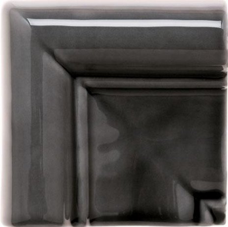Вставки Adex ADST5169 Angulo Marco Cornisa Volcanico, цвет чёрный, поверхность глянцевая, квадрат, 75x75