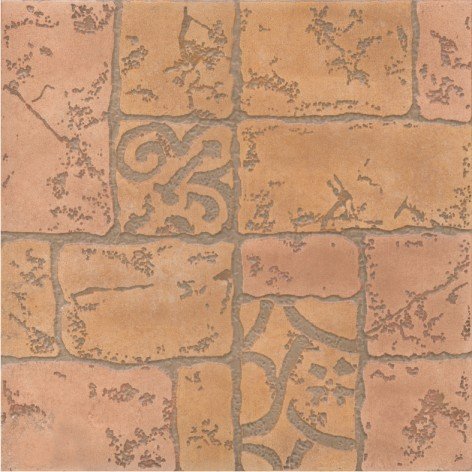 Керамогранит Керамин Бастион 3, цвет коричневый, поверхность матовая, квадрат, 400x400