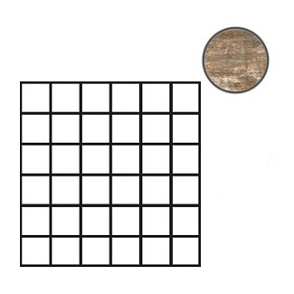 Мозаика Cir Kentucky Mosaico Tessera (5x5) Pine 1059231, цвет бежевый, поверхность матовая, квадрат, 300x300