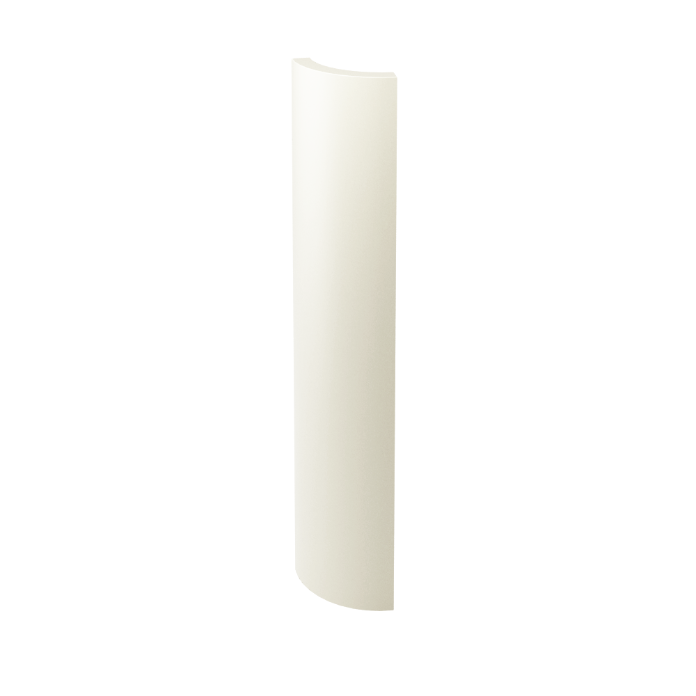 Спецэлементы Paradyz Gamma Bianco Ksztaltka B Polysk, цвет слоновая кость, поверхность полированная, прямоугольник, 30x198