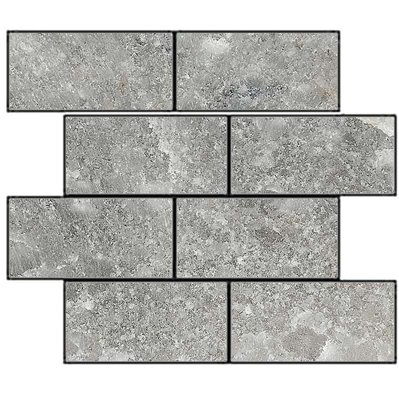 Мозаика Cerim Rock Salt Maui Green Muretto Sfalsato Luc 766769, цвет серый, поверхность полированная, квадрат, 300x300