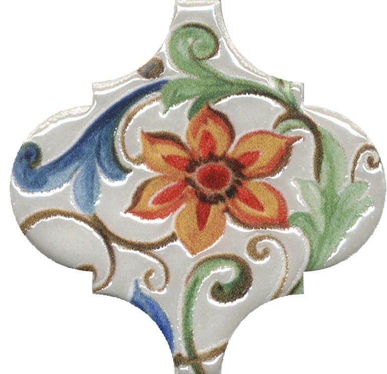 Декоративные элементы Kerama Marazzi Арабески Тоскана 2 глянцевый VT\A578\65000, цвет разноцветный, поверхность глянцевая, арабеска, 65x65