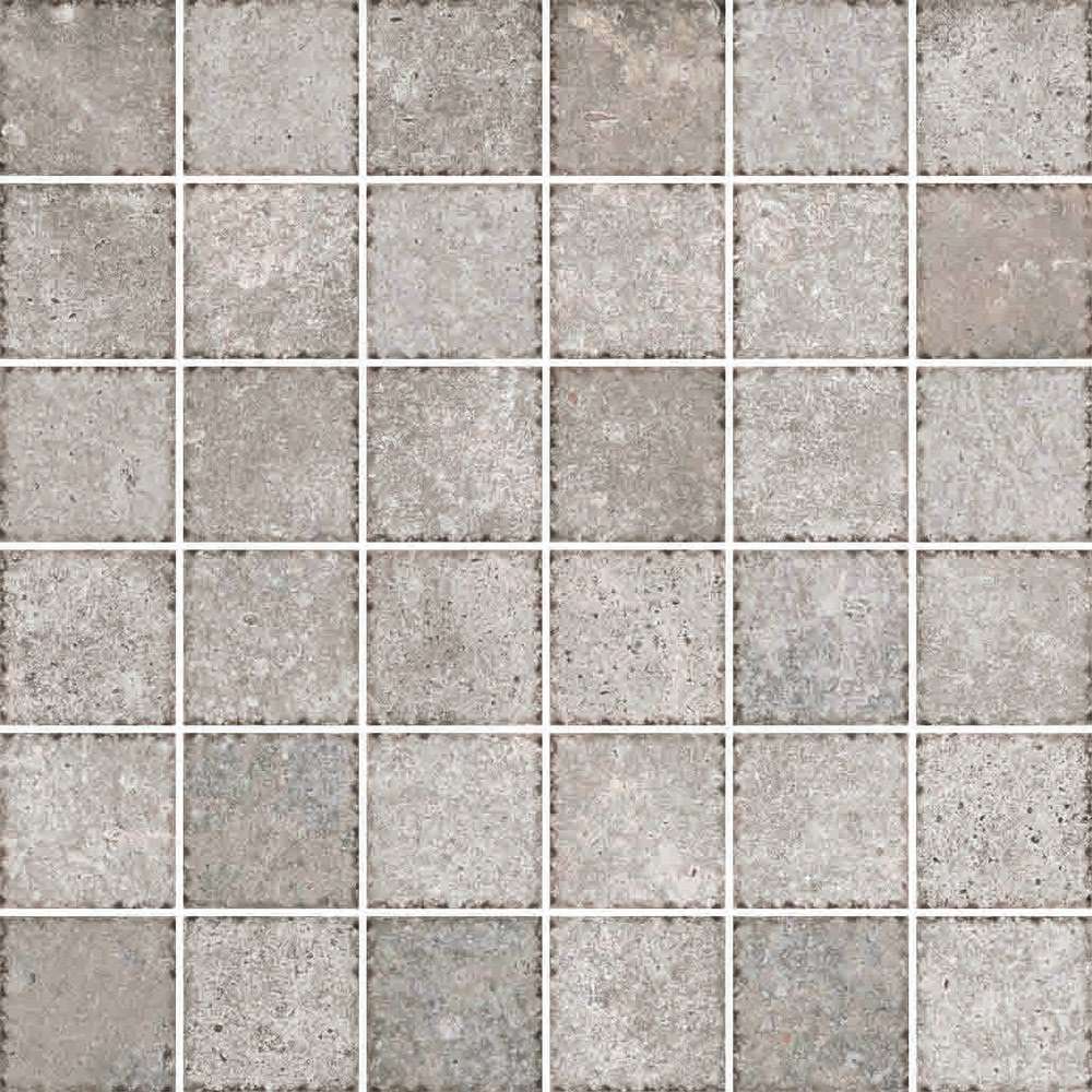 Мозаика Cerdomus Cottage Mosaico 4,7x4,7 Grigio 64809, цвет серый, поверхность матовая, квадрат, 300x300