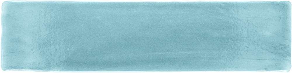 Керамическая плитка Dune Atelier French Blue Glossy 227973, цвет голубой, поверхность глянцевая, под кирпич, 75x300