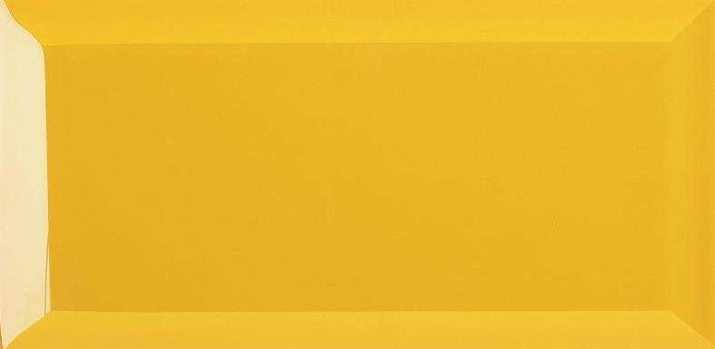Керамическая плитка Ceramicalcora Biselado Naranja, цвет жёлтый, поверхность глянцевая, кабанчик, 100x200