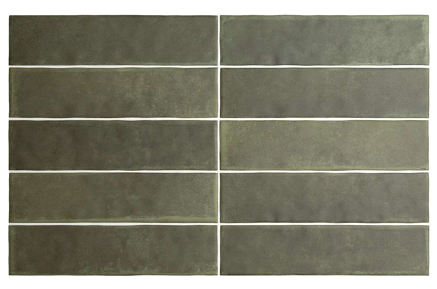 Керамическая плитка Equipe Argile Khaki 27568, цвет зелёный, поверхность матовая, под кирпич, 60x246