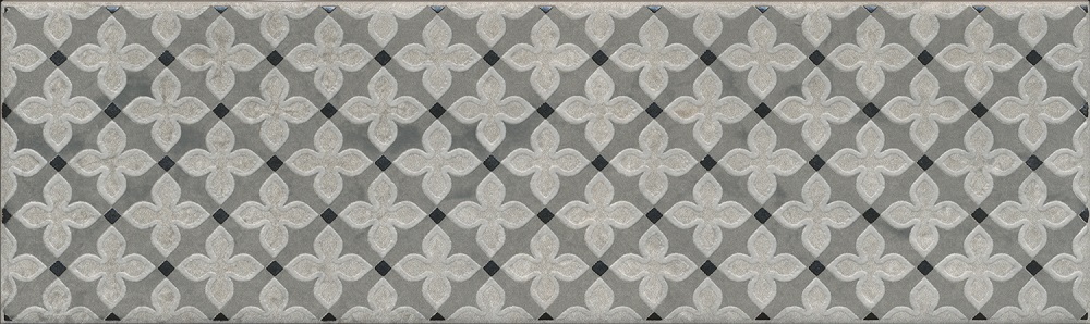 Декоративные элементы Kerama Marazzi Борго декор 2 матовый VT\B545\9051, цвет серый, поверхность матовая, прямоугольник, 85x285