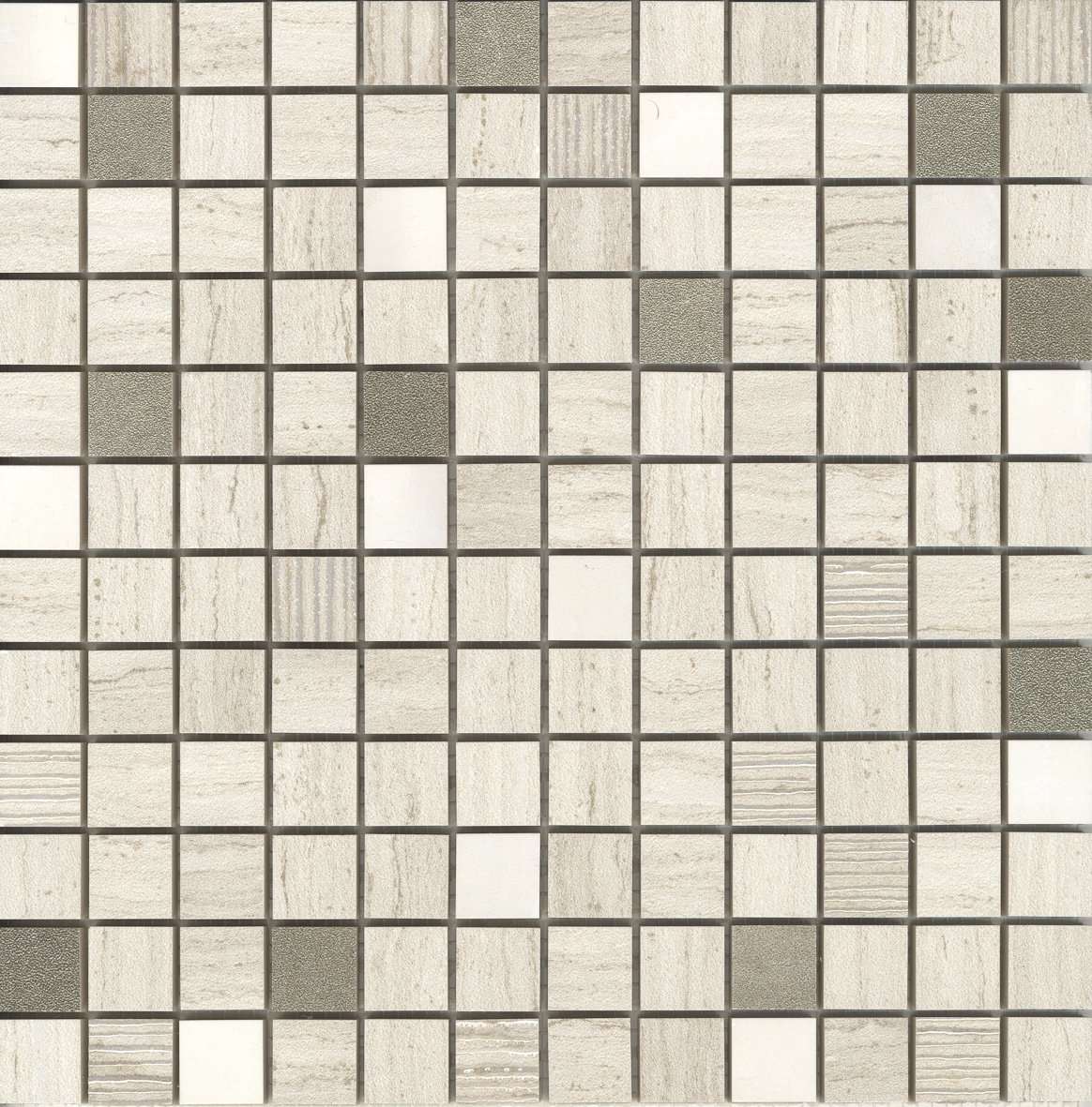 Мозаика Aparici Marbox Travertine Mos Dec 2,5X2,5, цвет слоновая кость, поверхность матовая, квадрат, 298x298