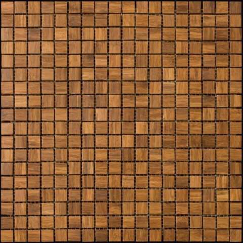 Мозаика Natural Mosaic Bamboo BM-04-15 (BM004-15P) (Бамбук), цвет коричневый, поверхность структурированная, квадрат, 305x305