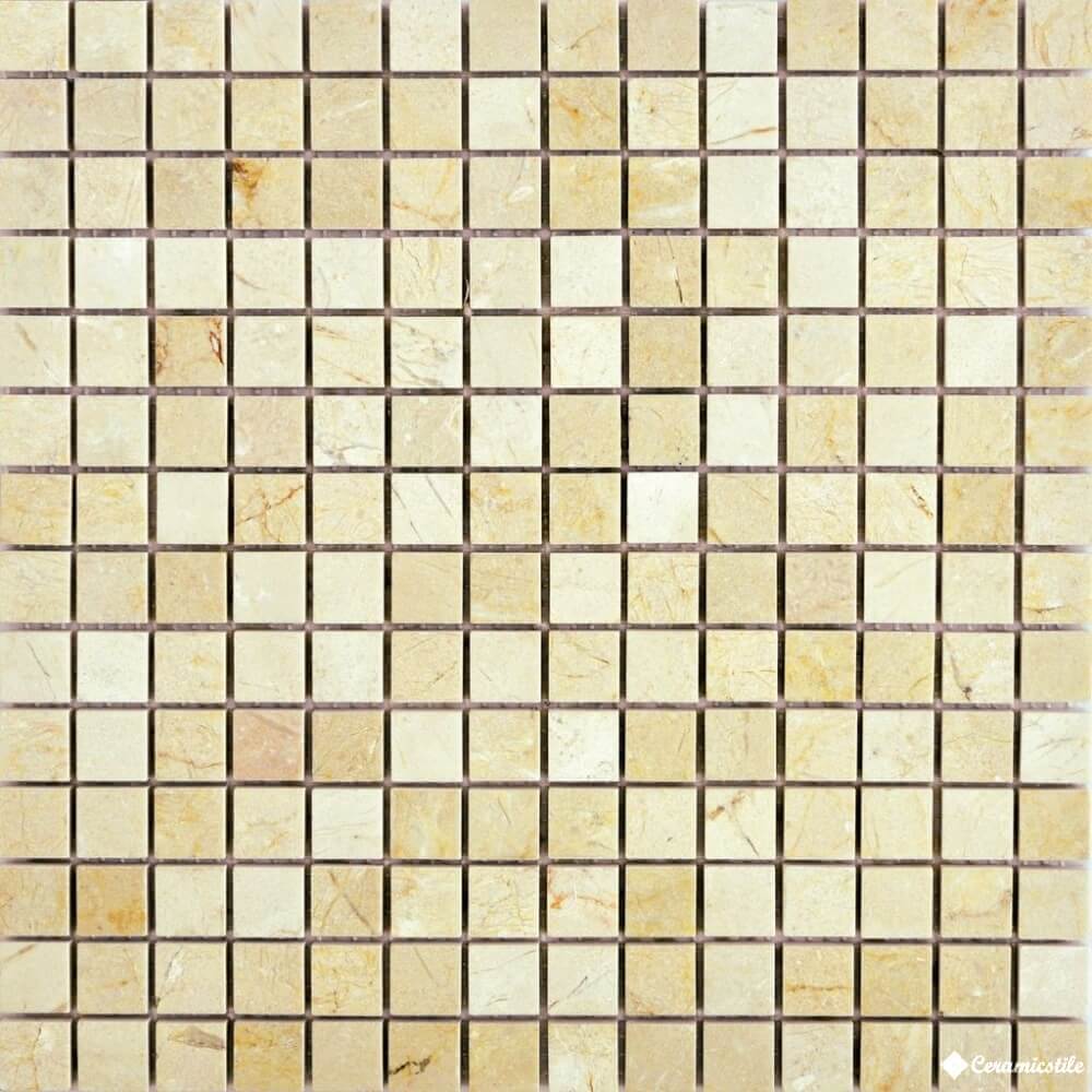 Мозаика Q-Stones QS-001-20P/10, цвет бежевый, поверхность матовая, квадрат, 305x305