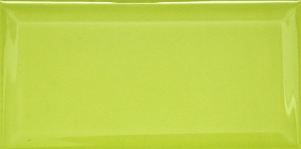 Керамическая плитка Dar Ceramics Biselado Pistacho Brillo, цвет зелёный, поверхность глянцевая, кабанчик, 100x200