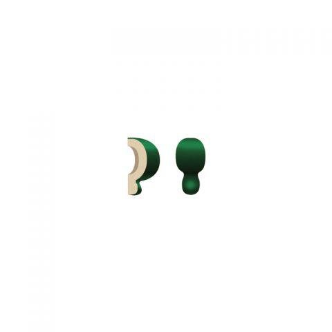 Спецэлементы Petracers Angolo Esterno london Verde, цвет зелёный, поверхность матовая, прямоугольник, 25x50