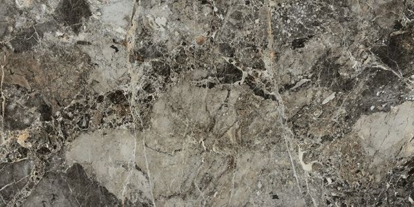 Широкоформатный керамогранит Kutahya Paradiso Anthracite, цвет серый, поверхность полированная, прямоугольник, 1200x2400