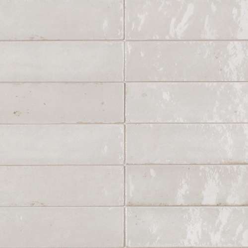 Керамогранит Marazzi Italy Lume White M6RN, цвет белый, поверхность глянцевая, под кирпич, 60x240