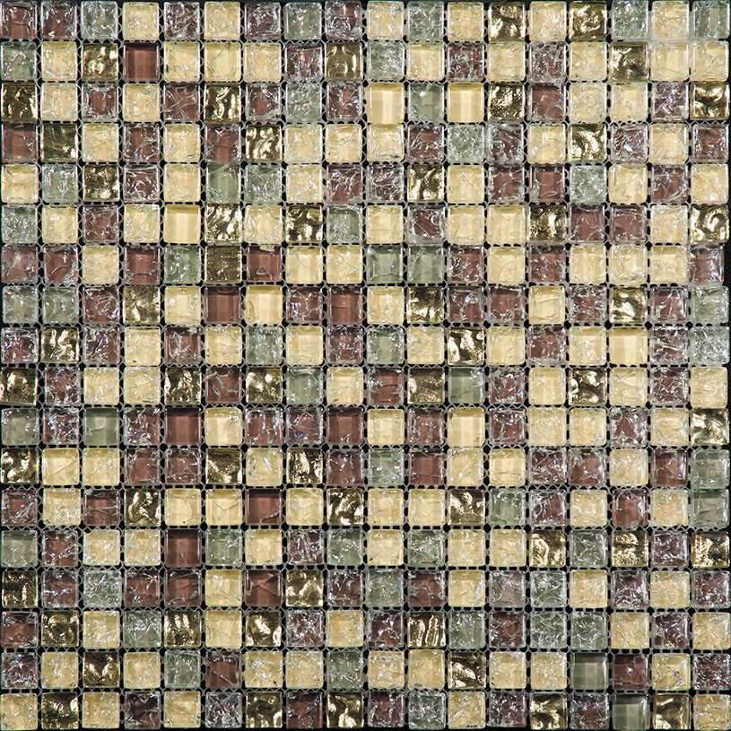 Мозаика Natural Mosaic ICE-11 (Стекло), цвет разноцветный, поверхность глянцевая, квадрат, 298x298