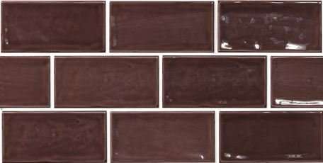 Керамическая плитка El Barco Glamour Burdeos, цвет бордовый, поверхность глянцевая, кабанчик, 75x150
