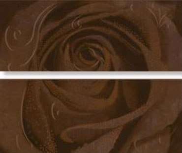 Декоративные элементы Halcon Look Decor Rosa 2 Chocolate, цвет коричневый, поверхность глянцевая, прямоугольник, 400x500