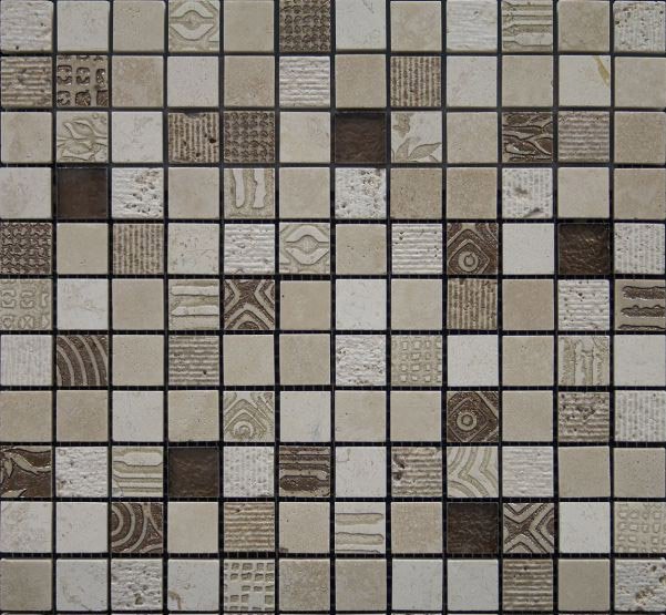 Мозаика Petra Antiqua Fast Mosaics. Durban, цвет разноцветный, поверхность матовая, квадрат, 305x305