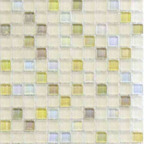 Мозаика Bars Crystal Mosaic Rainbow CM 155 (15x15 mm), цвет разноцветный, поверхность глянцевая, квадрат, 300x300
