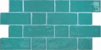Керамическая плитка Absolut Keramika Metropolitan Still Water, цвет бирюзовый, поверхность глянцевая, квадрат, 300x550